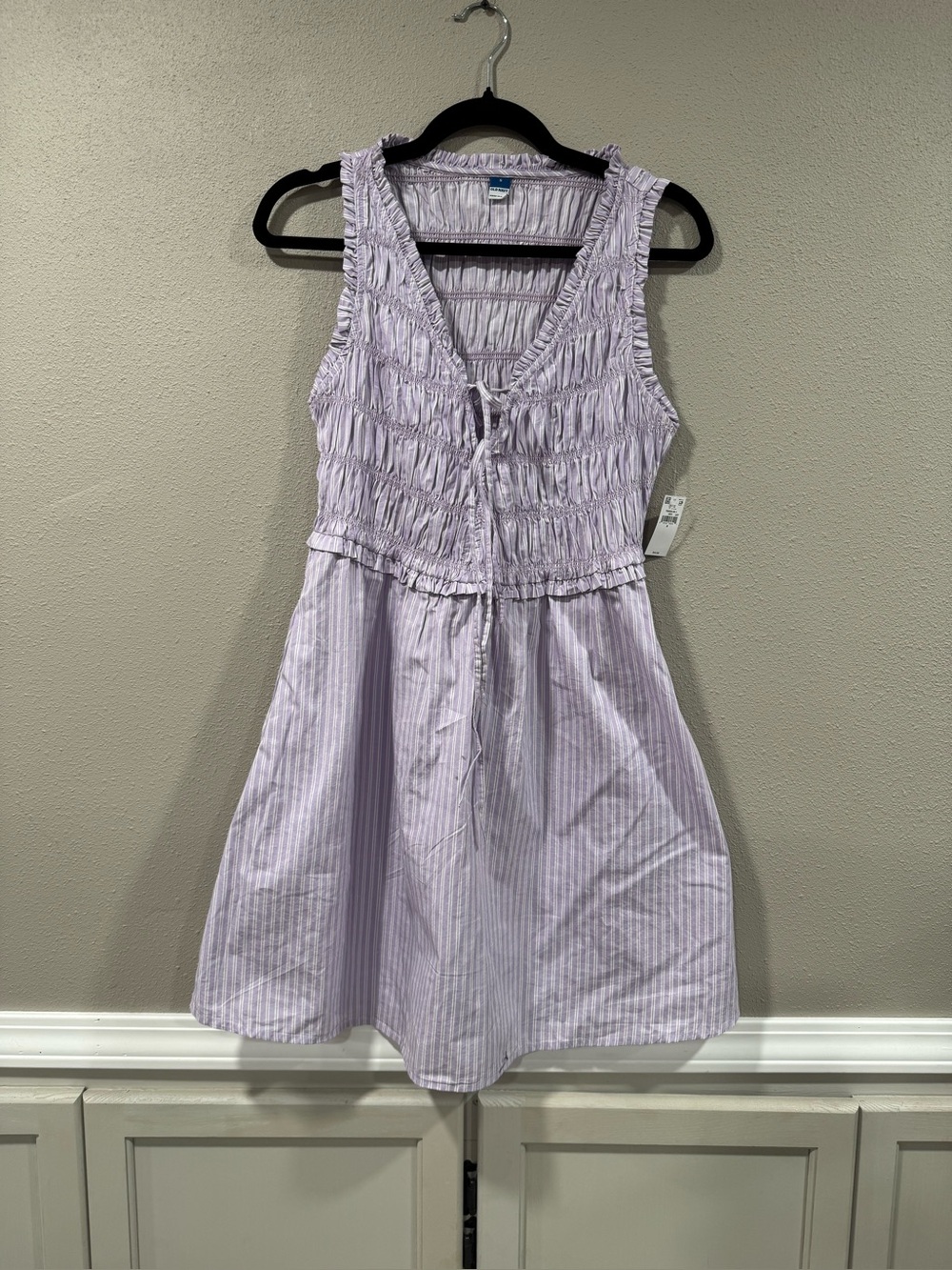NWT Fit & Flare Smocked Bodice Mini Dress - Picture 4 of 9